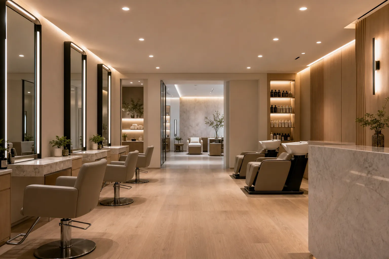 Antimicrobial salon lighting