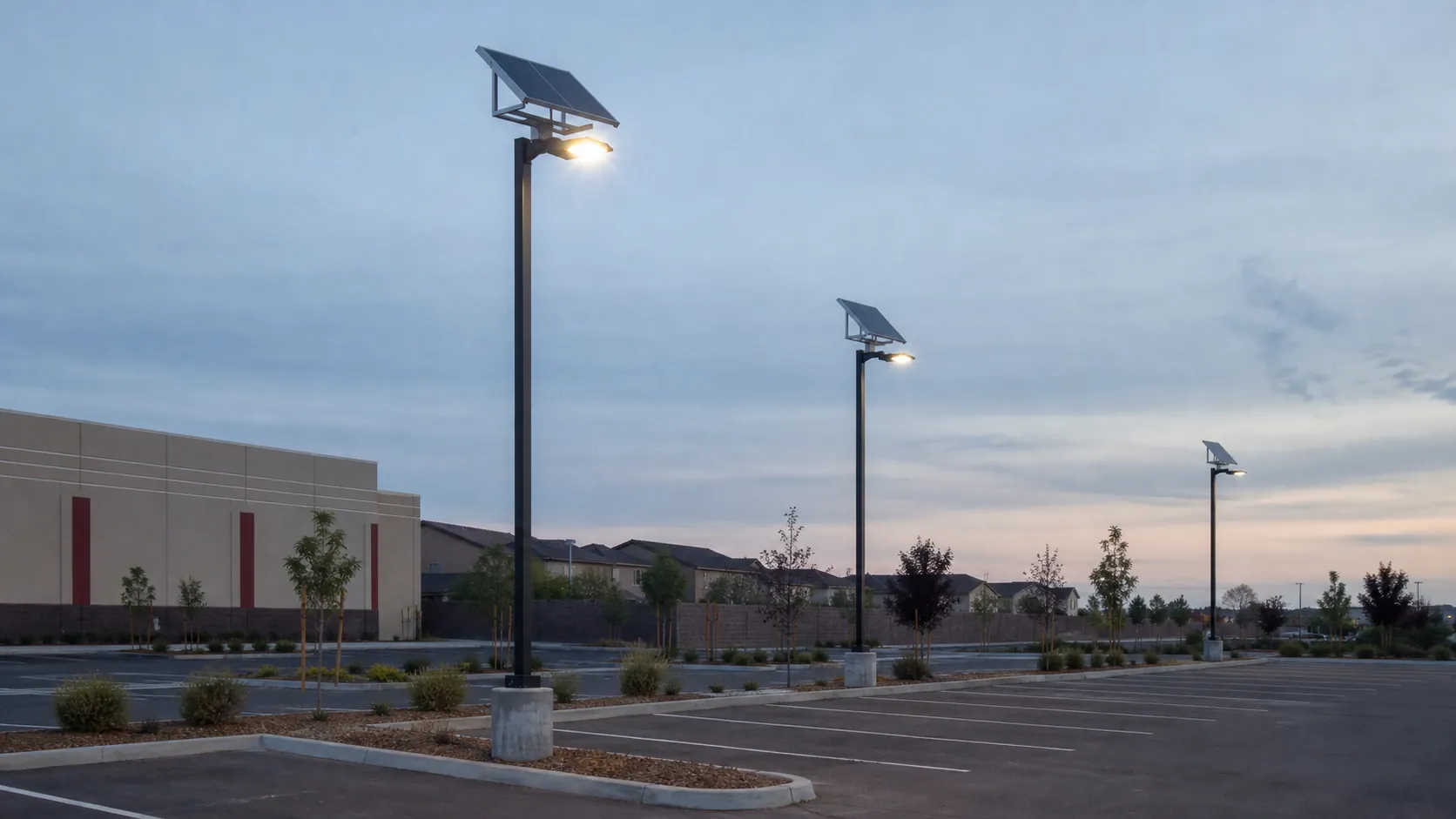 Solar parking-lot lighting